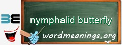 WordMeaning blackboard for nymphalid butterfly